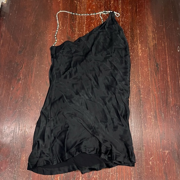 BNWT Meshki Black Berina One Shoulder Gemstone Strap Dress - Picture 5 of 16